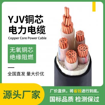 YJV铜芯电力电缆国标2/3/5芯16-95平方YJV阻燃铜芯电线